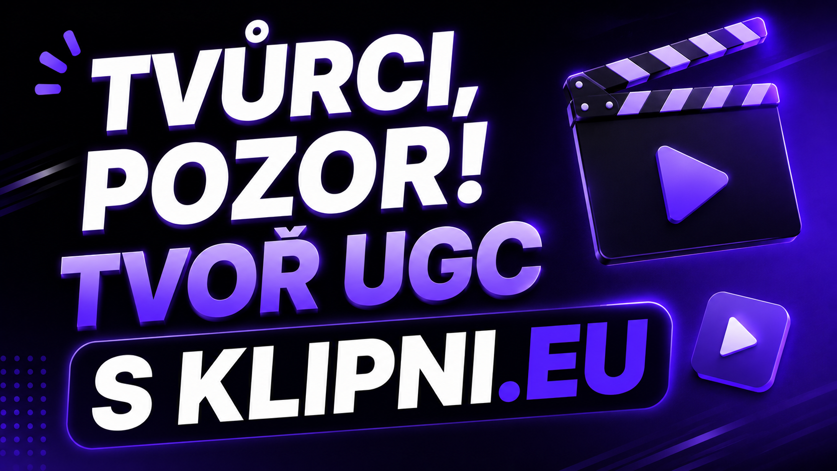 První inzerát na Klipni: Hledáme tvůrce, kteří nám pomohou představit Klipni světu